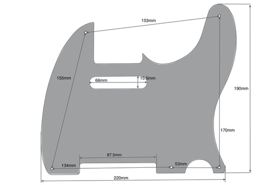 5-Hole Telecaster Compatible Pickguard
