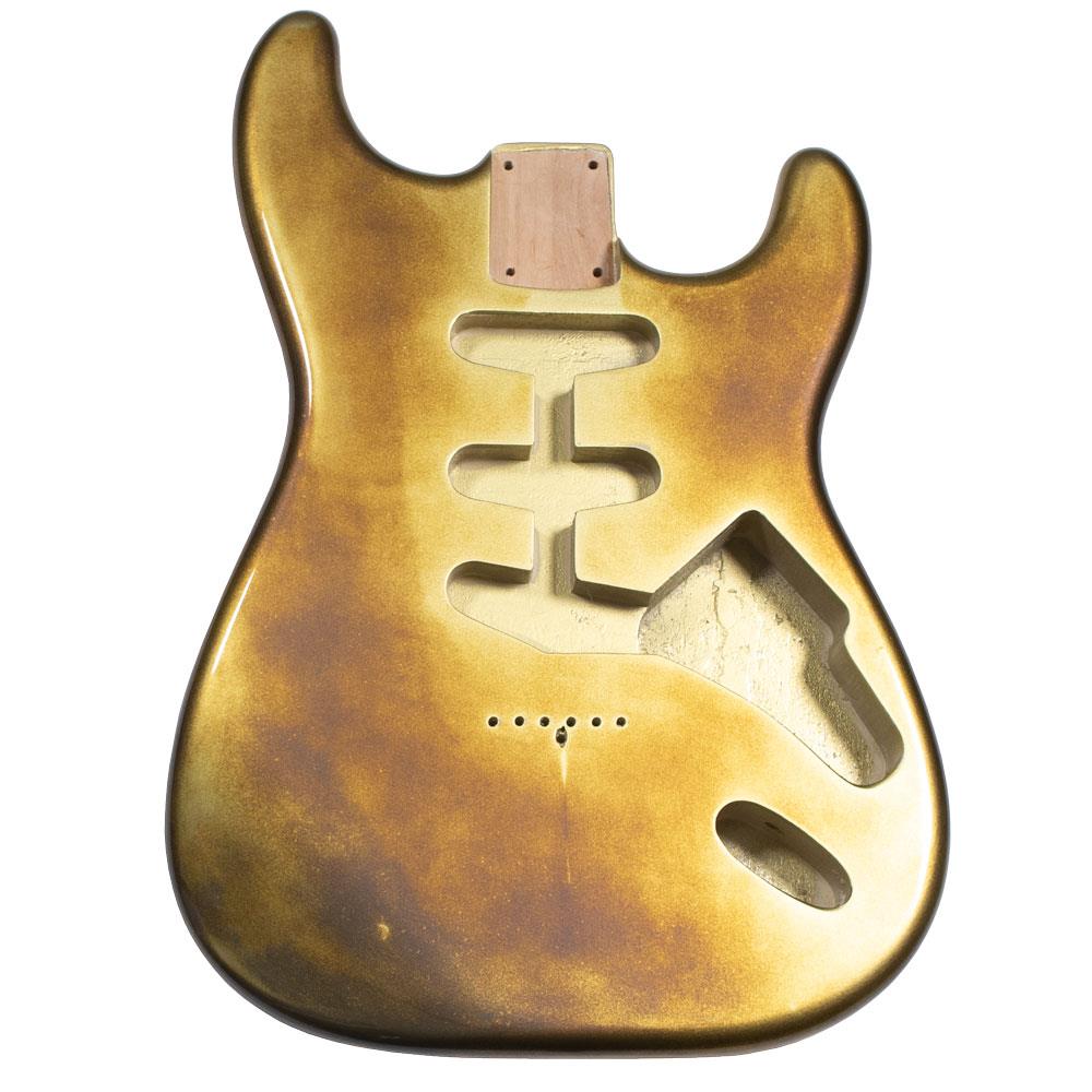 B Stock Shoreline Gold Hardtail Stratocaster Body