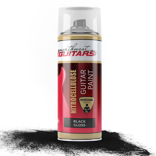 Black Gloss Nitrocellulose Guitar Paint / Lacquer 400ml