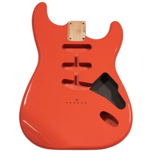 Stratocaster Compatible Body Hardtail - Fiesta Red