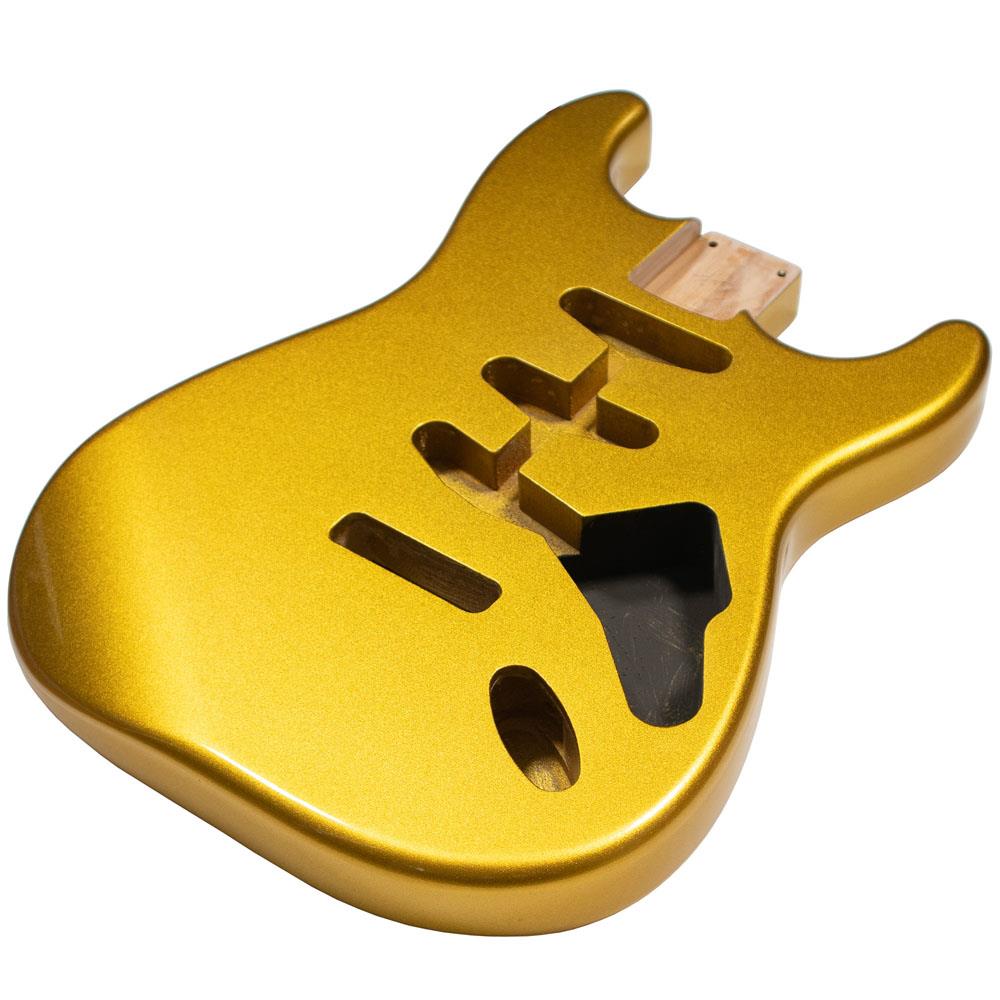 Stratocaster Compatible Guitar Body SSS - Shoreline Gold