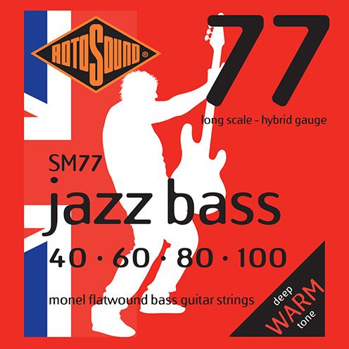 Rotosound SM77 Jazz Bass Flatwound Long Scale Guitar Strings 40-100