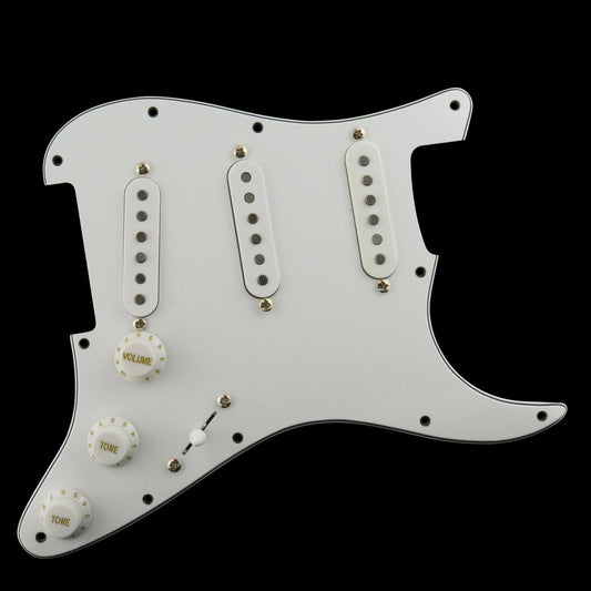 Fully Loaded SSS Stratocaster Compatible Scratchplate - Alnico V Pickups White