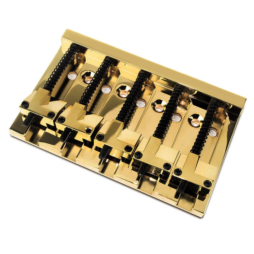 High Mass Solid Brass 5 String Bass Bridge for Precision/Jazz Bass etc