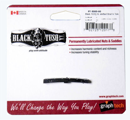 Graphtech Black PT-5000-00 Slotted Tusq XL Nut Curved Bottom for Stratocaster / Telecaster etc..
