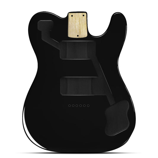 Black Telecaster Deluxe Compatible Guitar Body