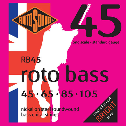 Rotosound RB45 Roto Nickel Bass Guitar Strings Gauge 45-105