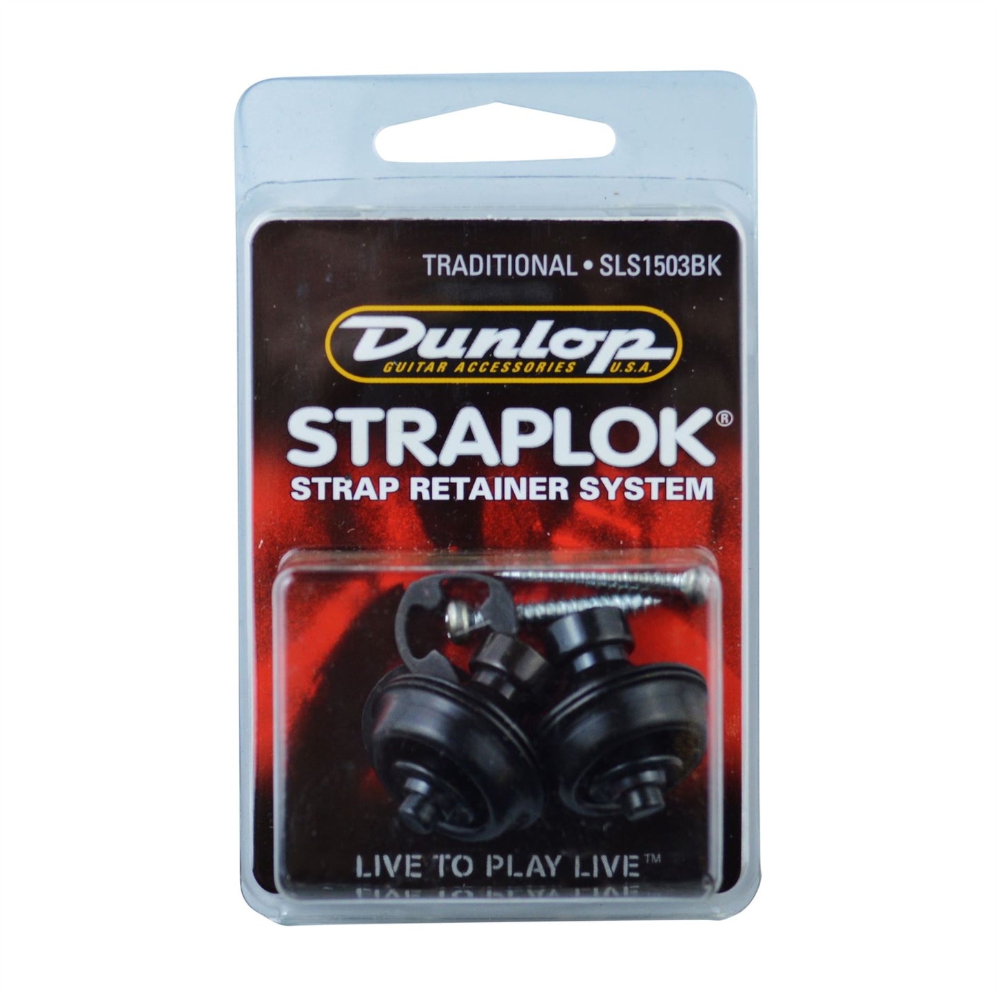 Dunlop Guitar Mount Straplocks (Traditional Fitting) Black