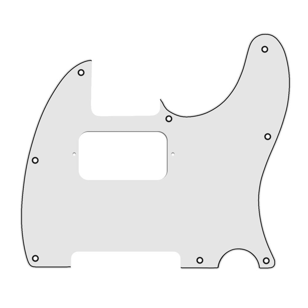 HS Telecaster Compatible Scratchplate Humbucker Neck Pickup - White 3-ply