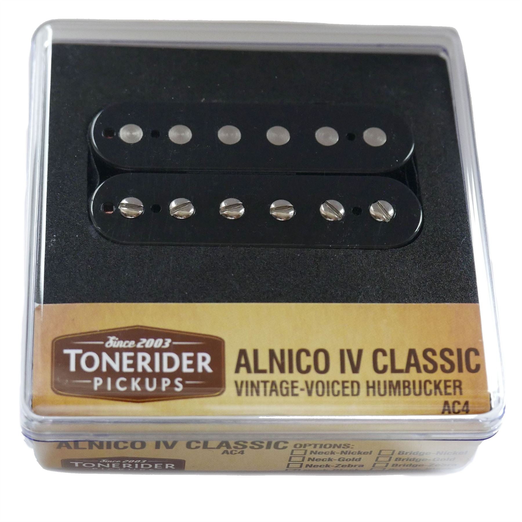 Tonerider AC4 Alnico IV Humbucker PAF Pickup for Les Paul, SG ...