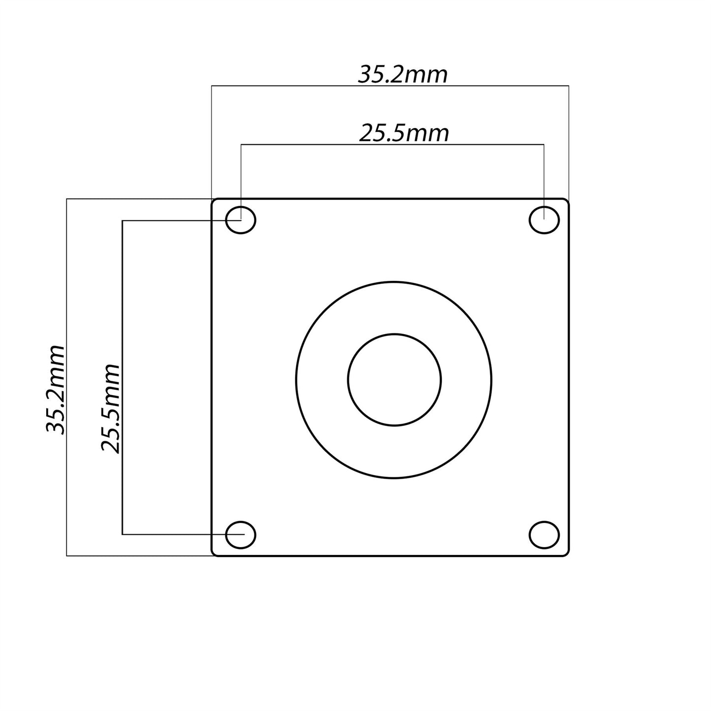 Square Jack Plate for Electric Guitars