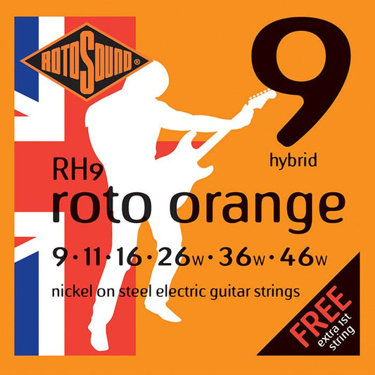 Rotosound RH9 Roto Orange Electric Guitar Strings Gauge 9-46