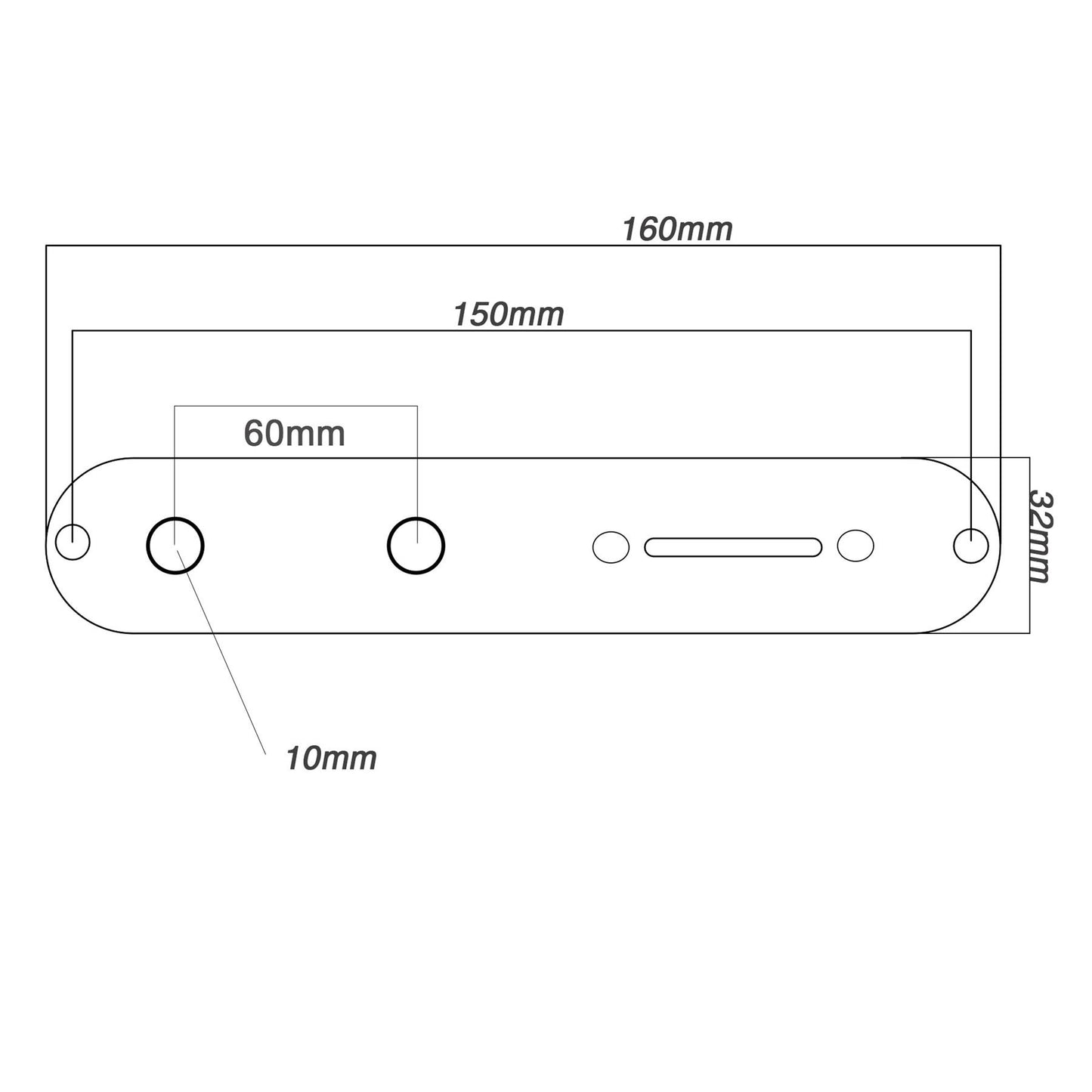 Gotoh Relic Telecaster Compatible Control Plate - Chrome