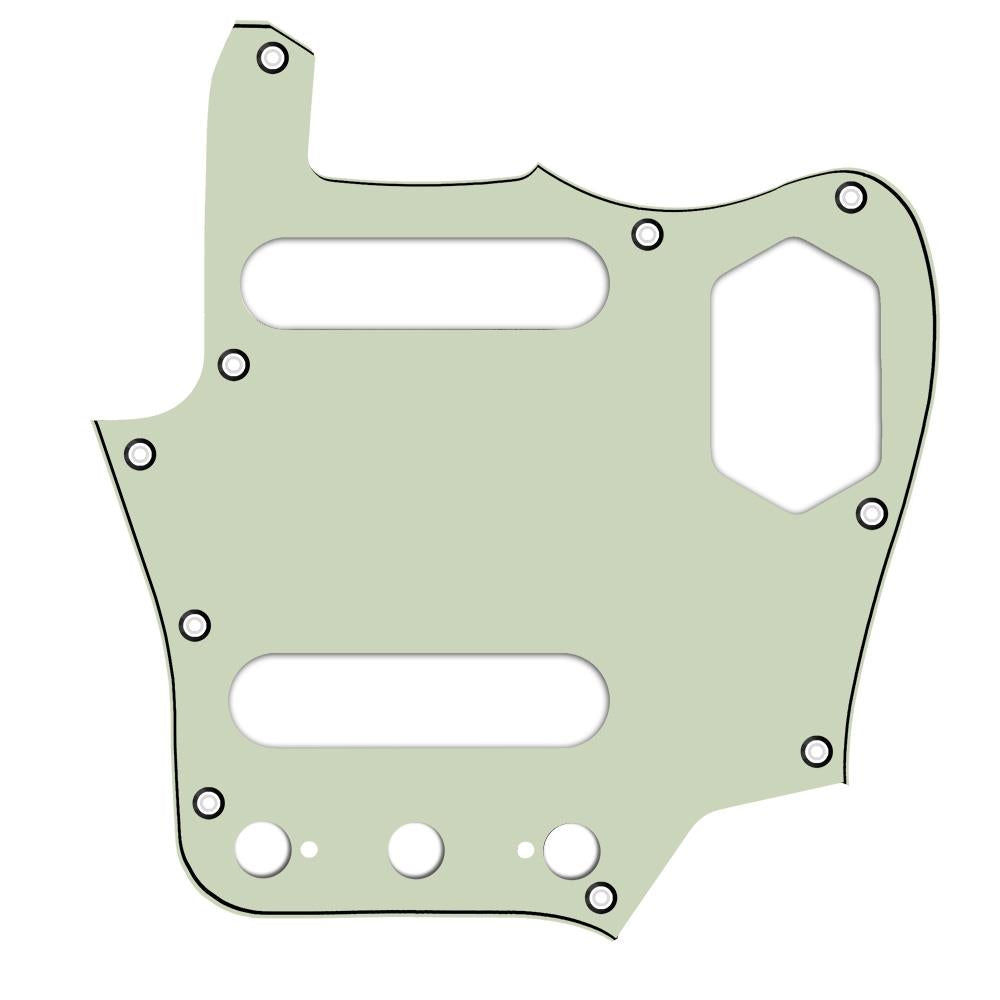 Hosco Jaguar Guitar Scratchplate Mint Green 3-ply - to Fit Fender Japan Models