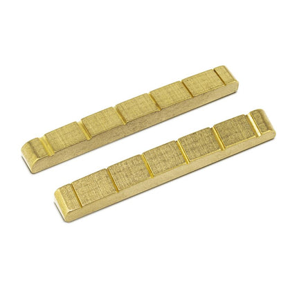 Hosco Japan Solid Brass Slotted Guitar Nut - 43.5mm x 5mm x 5mm