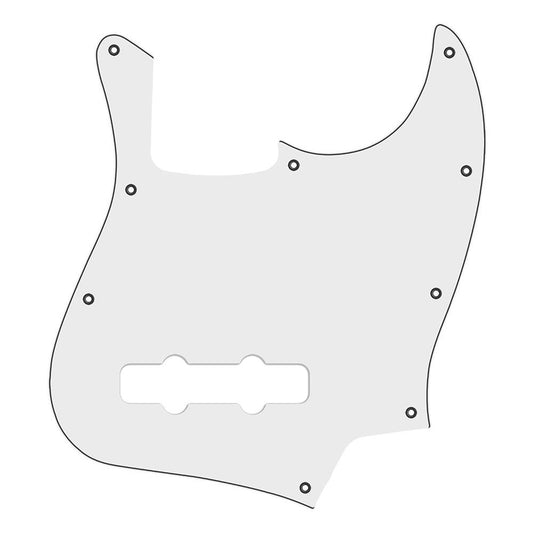 Jazz Bass Compatible Scratchplate - White 3-ply