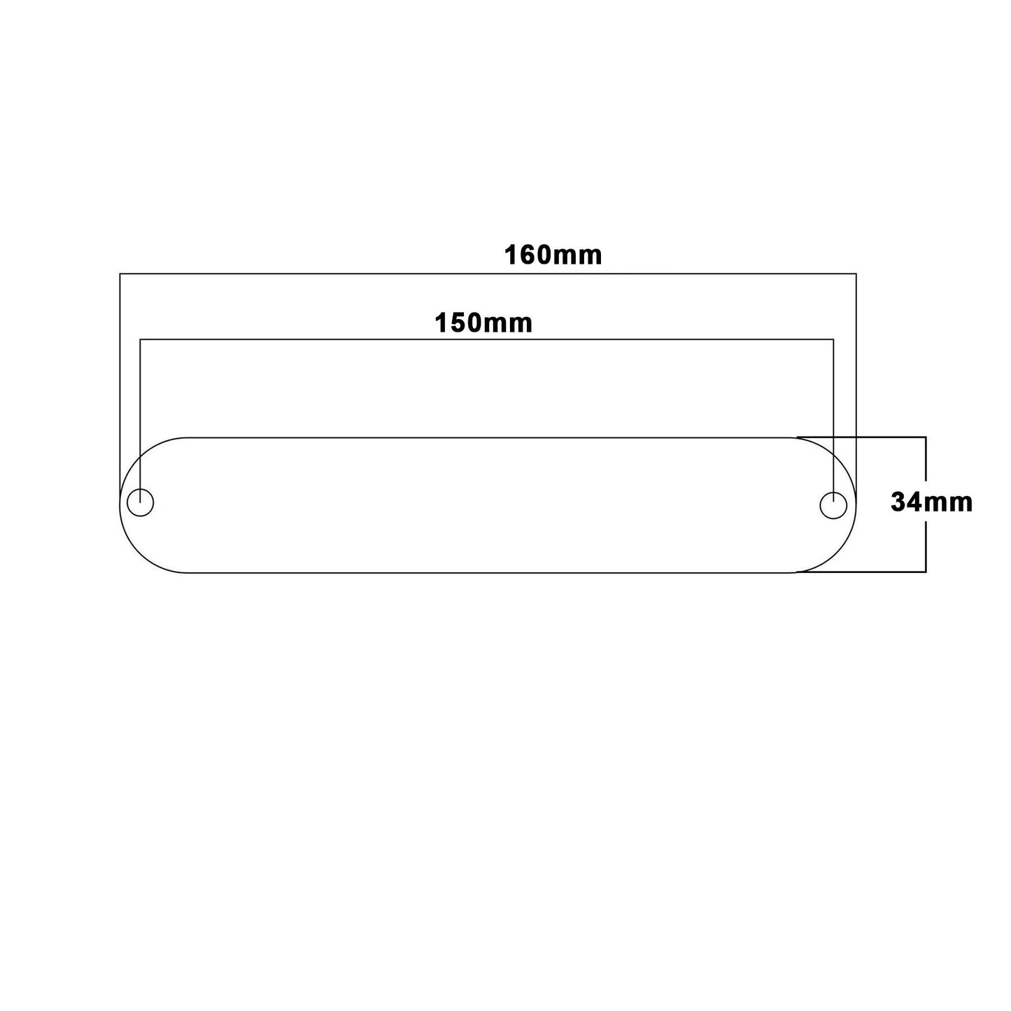 Blank Telecaster Compatible Control Plate - Import Style