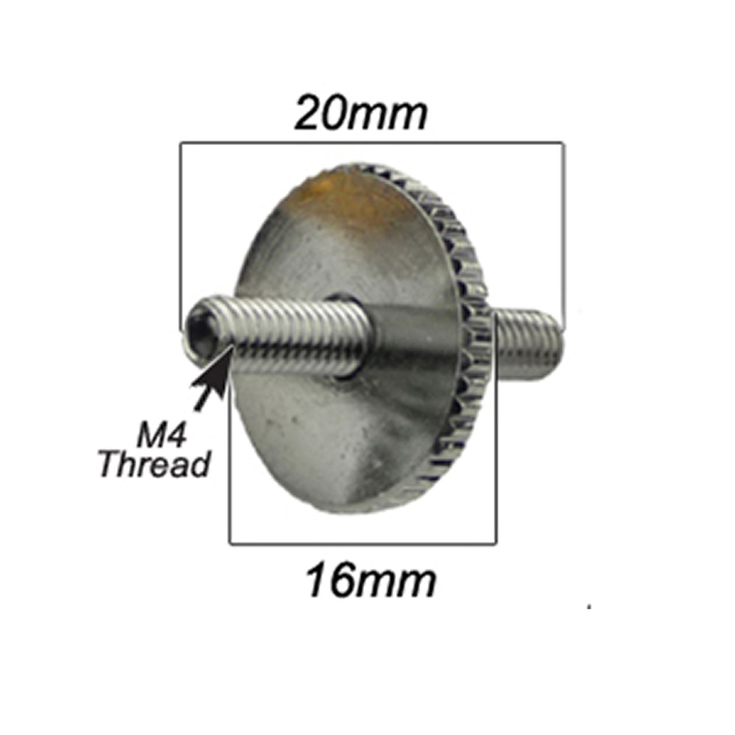 Thumbwheel Height Adjusters for Tune-o-matic Bridges 16mm Diameter M4 Thread