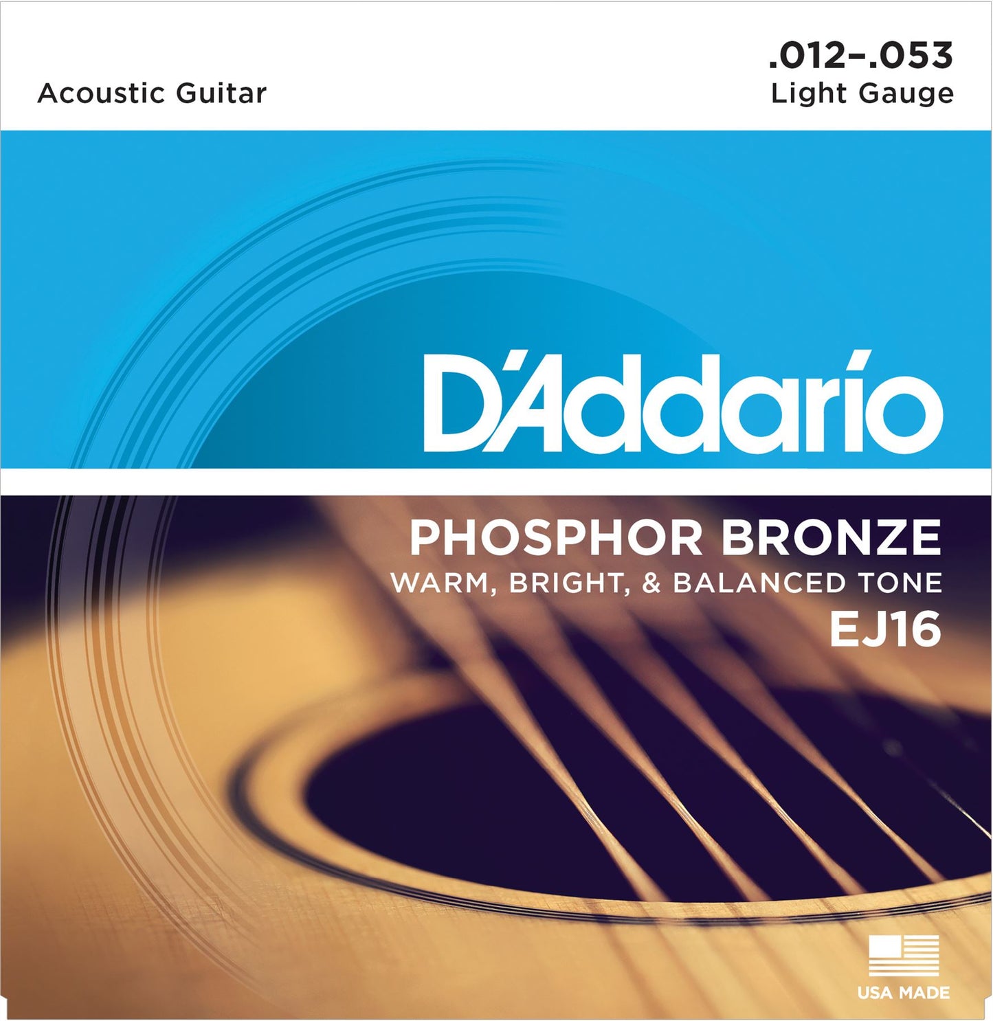 Daddario Phosphor Bronze Light 12-53 Strings - Phosphor Bronze Acoustic