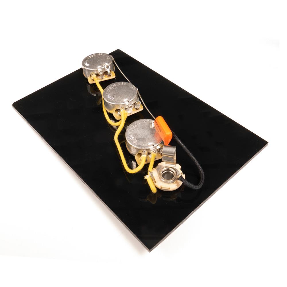 Pre-wired Jazz Bass Wiring Kit CTS pots, Orange Drop or Oil Capacitor
