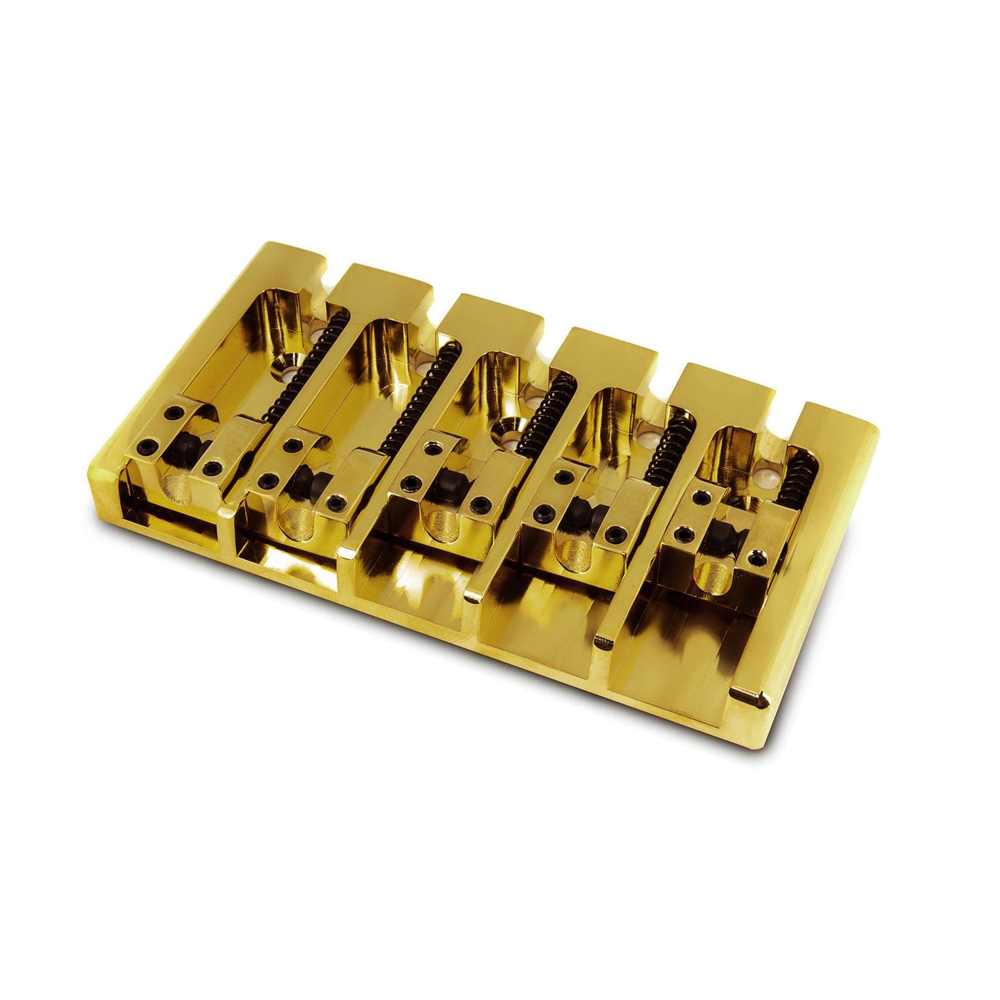 High Mass Solid Brass 5 String Bass Bridge for Jazz/Precision Bass etc