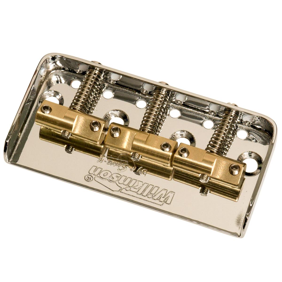 Wilkinson Telecaster Compatible Short Bridge -Compensated Brass Saddles