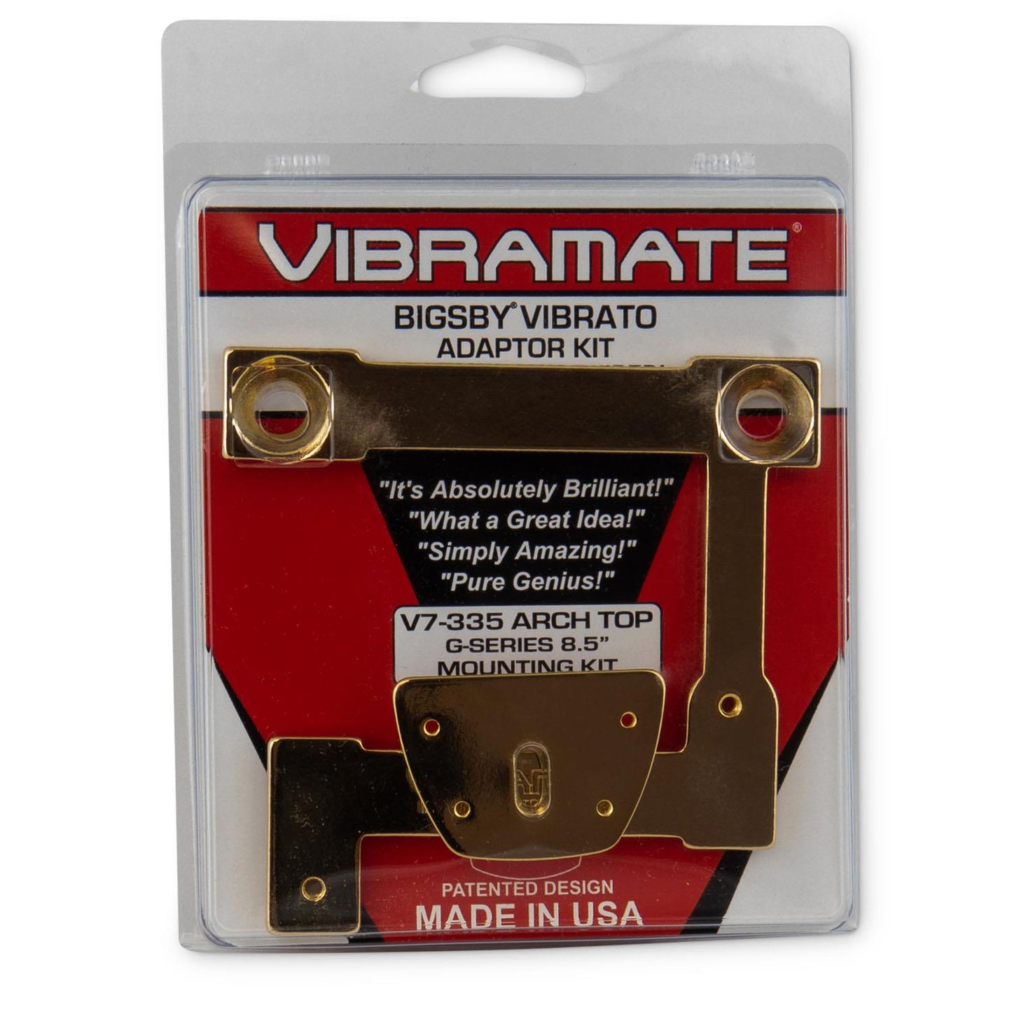 Vibramate V7 335 Arch Top Mounting Kit for Bigsby B7 – E-Series 8.0” Gold