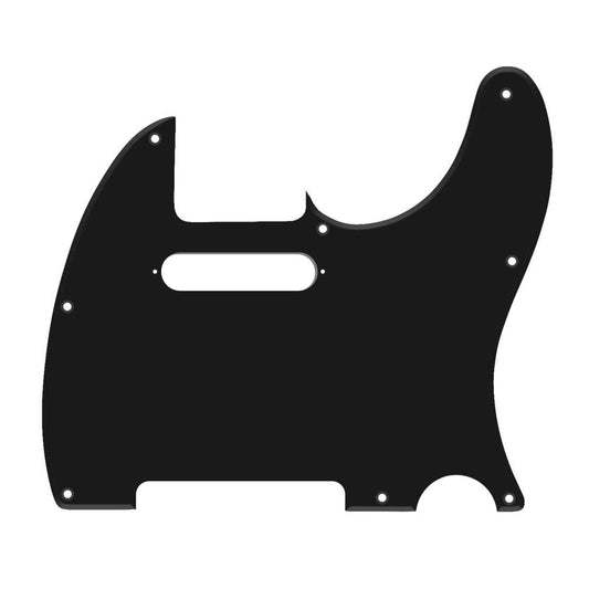 8-Hole 1-ply Telecaster Compatible Scratchplate - Black
