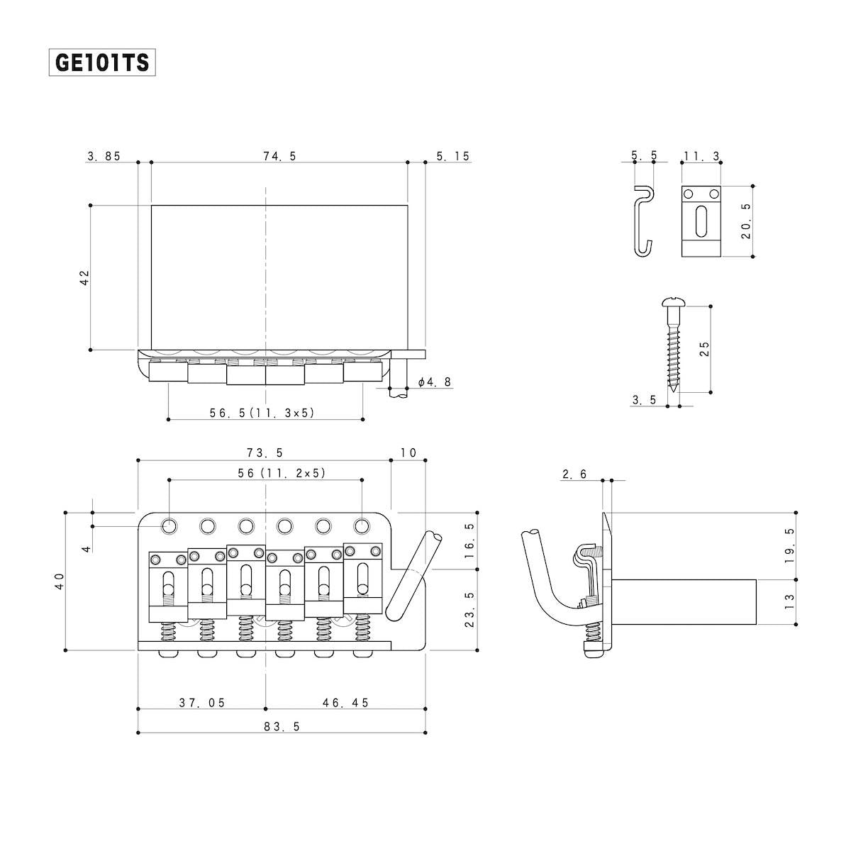 Gotoh GE101TS Stratocaster Tremolo - Relic Series