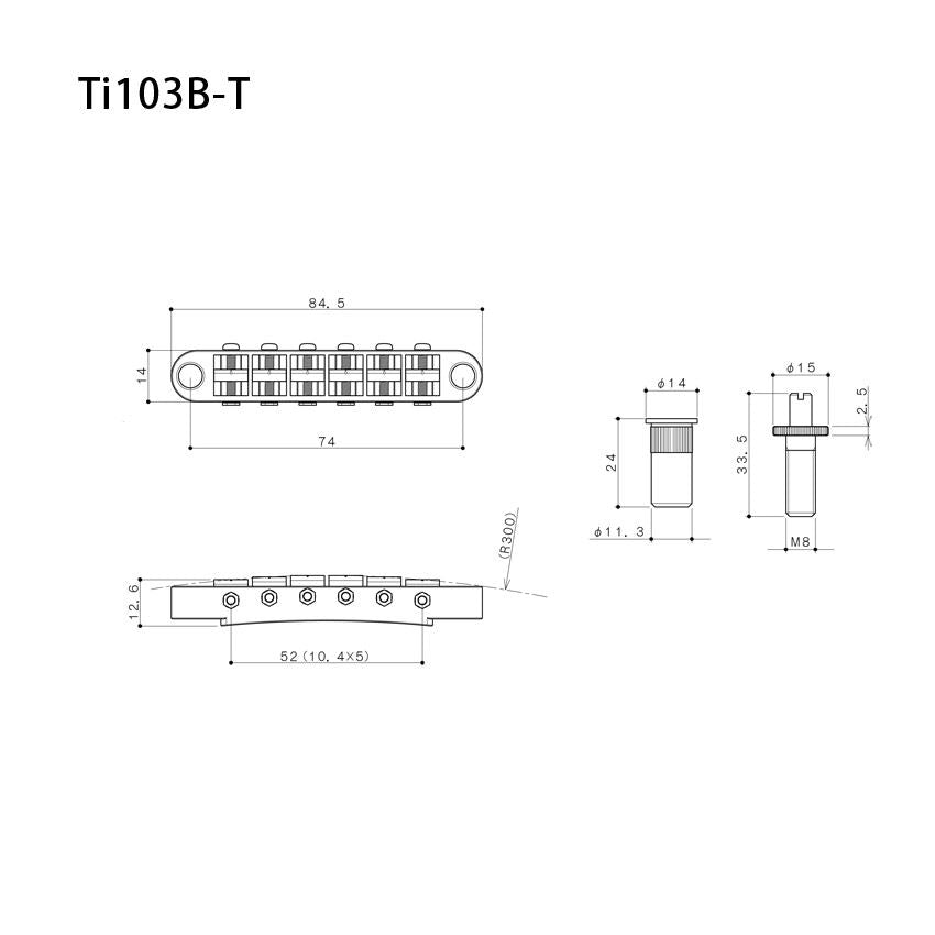 Gotoh Nashville Tune-o-matic Bridge/Titanium Saddles for Epiphone Guitars