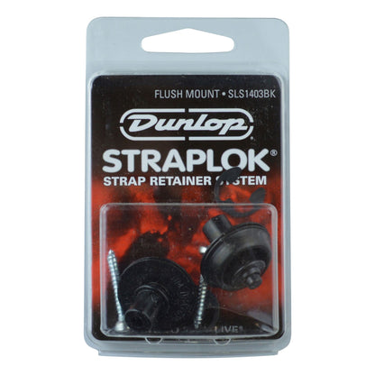 Dunlop Guitar Mount Straplocks (Flush Fitting) Black