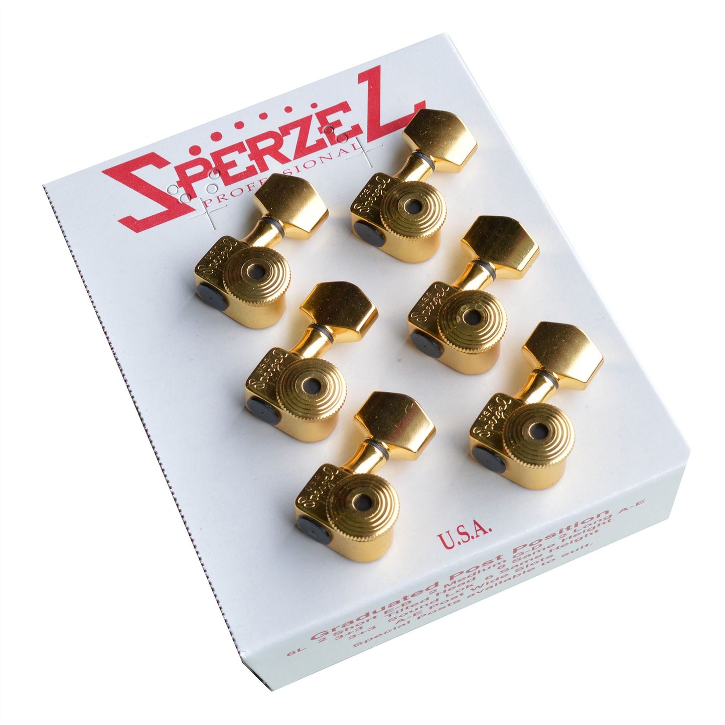 Genuine Sperzel Trim Lok Locking Machine Heads Tuners Gold - 6 in line