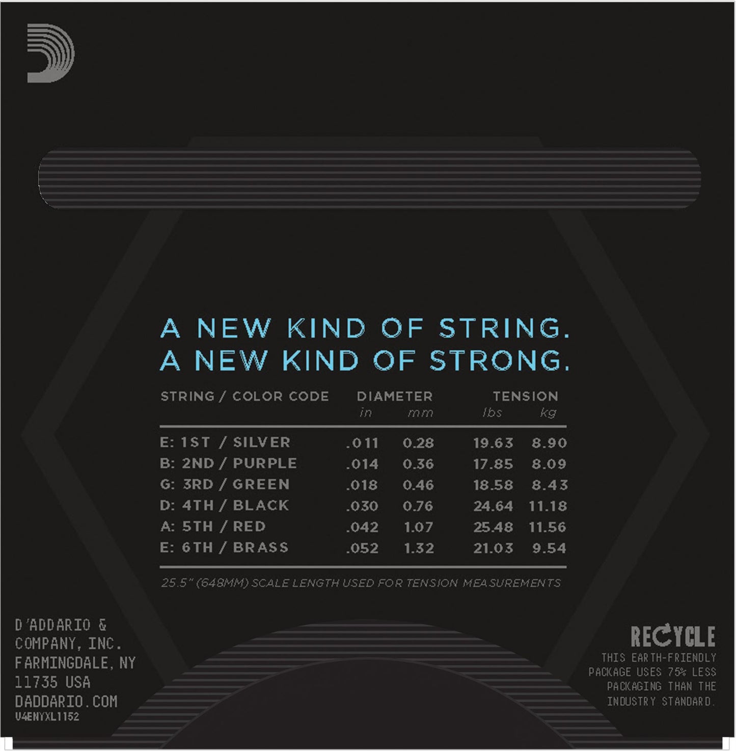 Daddario NYXL1152 Strings Medium Top / Heavy Bottom 11-52