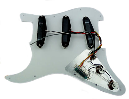 Fully Loaded SSS Stratocaster Compatible Scratchplate 3 ply White