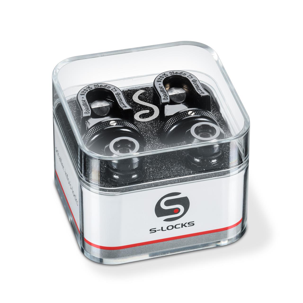 Schaller S Locks Locking Strap Button System - Black Chrome