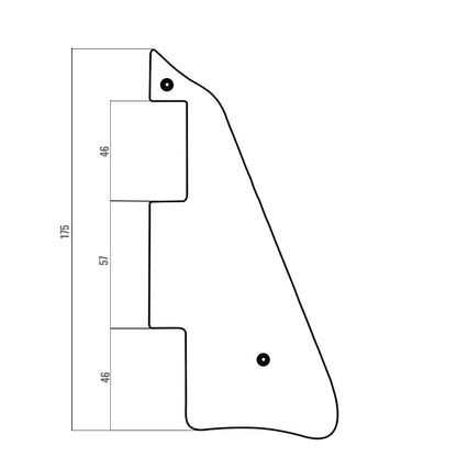 Hosco Les Paul Compatible Pickguard Scratchplate & Bracket 1-ply Ivory