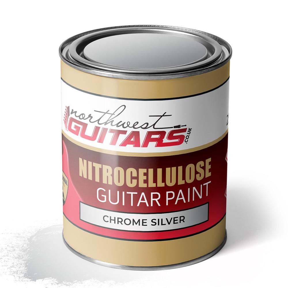 Chrome Silver Nitrocellulose Guitar Paint / Lacquer 250ml