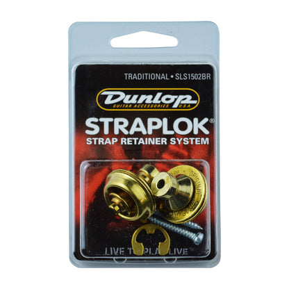 Dunlop Guitar Mount Straplocks (Traditional Fitting) Brass