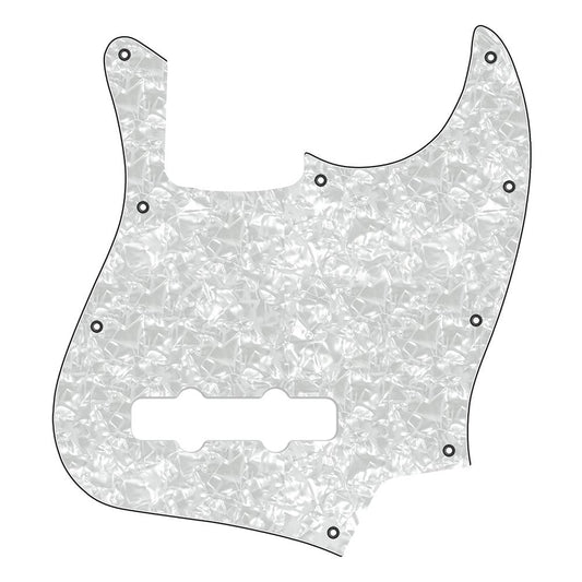 Jazz Bass Compatible Scratchplate - White Pearl 3-ply