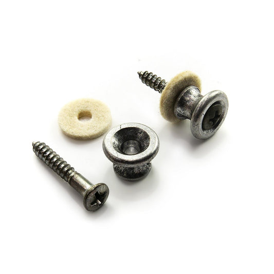 Hosco Relic Series Modern Style Strap Buttons Chrome - Screws Included