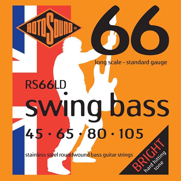 Rotosound RS66LD Stainless Steel Swing Bass Guitar Strings Gauge 45-105