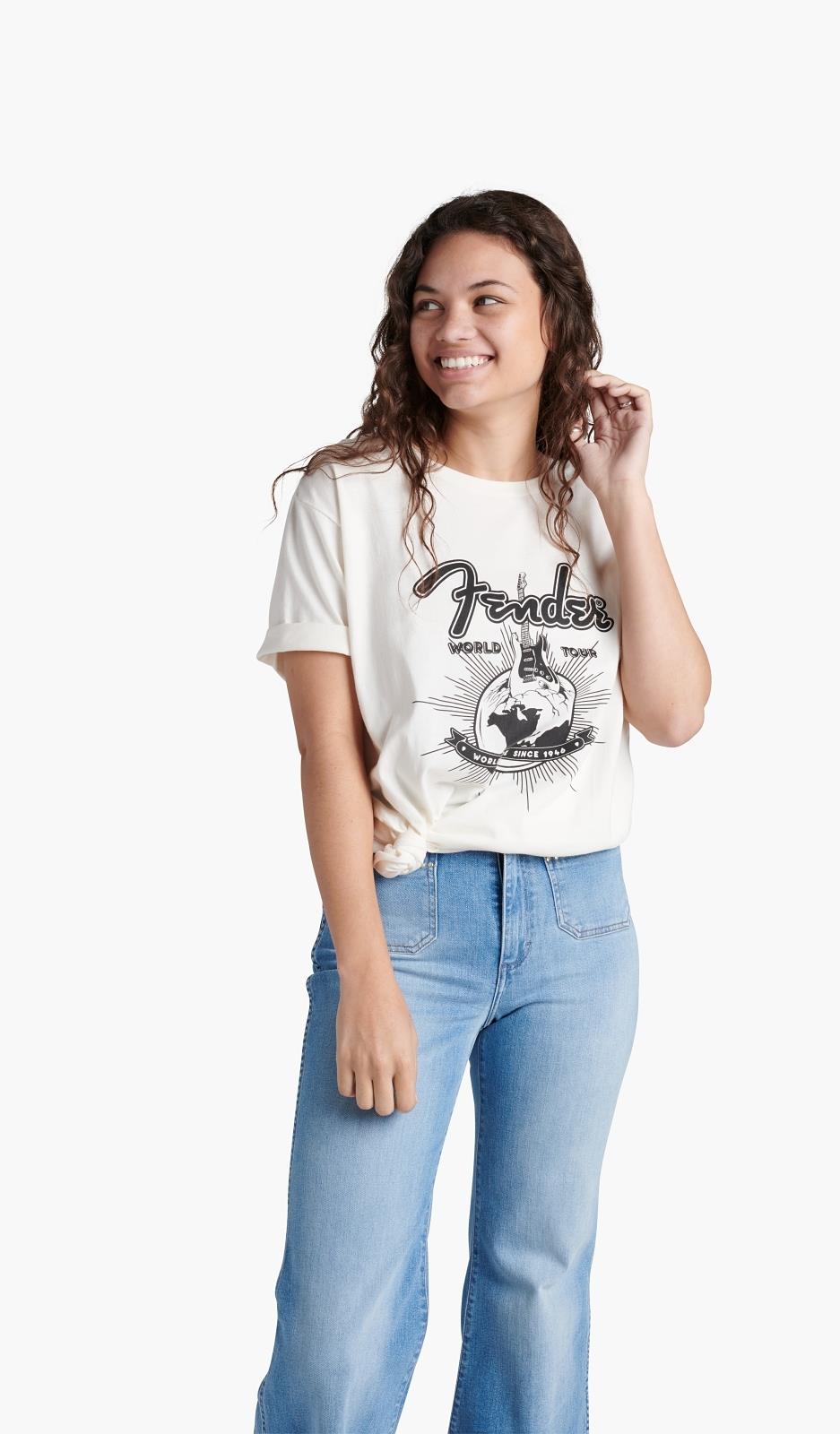Fender World Tour T-Shirt, Vintage White