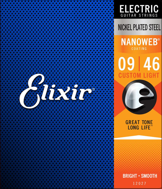 Elixir 12027 Nanoweb Electric Strings - Custom Light 09 - 46