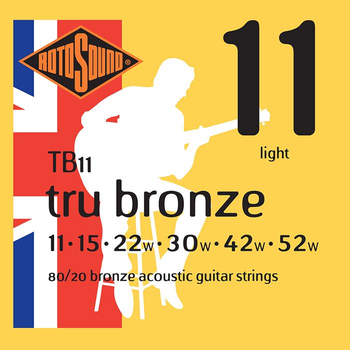 Rotosound TB11 Tru Broze Acoustic Guitar Strings Gauge 11-52