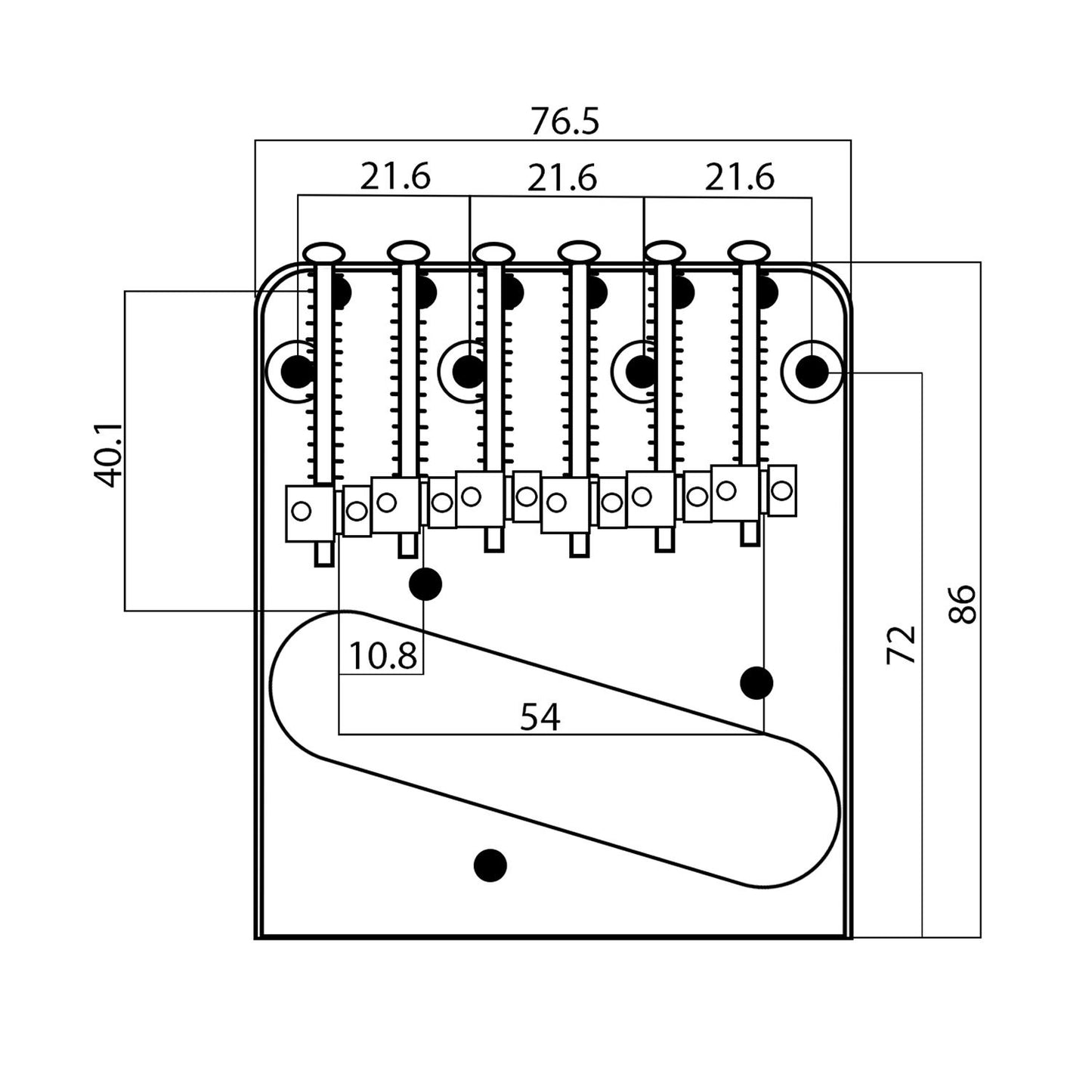 Telecaster Compatible Vintage Bridge BT006