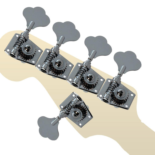 Set of 5 Bass Tuners Machine Heads 4 + 1 for Right Handed Bass