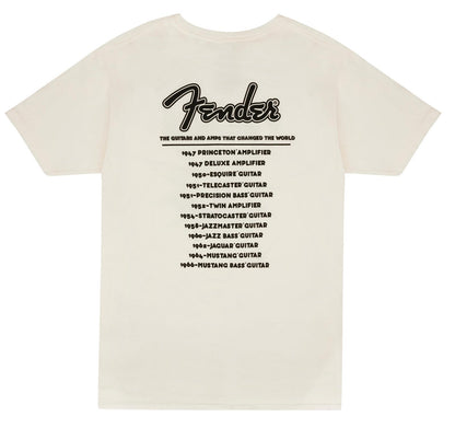 Fender World Tour T-Shirt, Vintage White