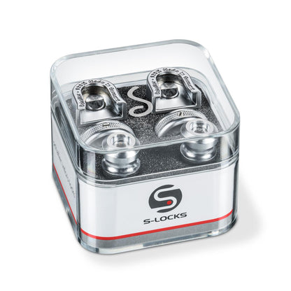 Schaller S Locks Locking Strap Button System - Satin Chrome