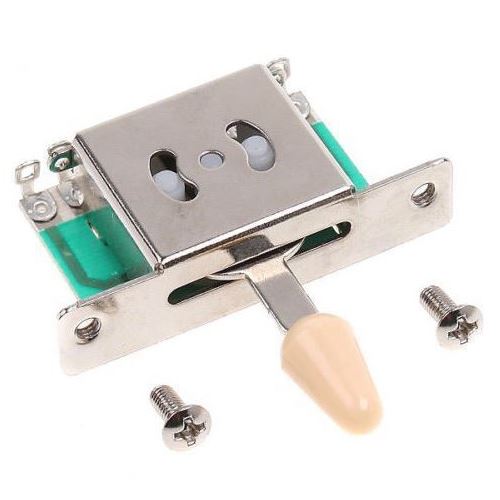 5 way Pickup Selector Switch to fit Squier Stratocaster - Black Tip