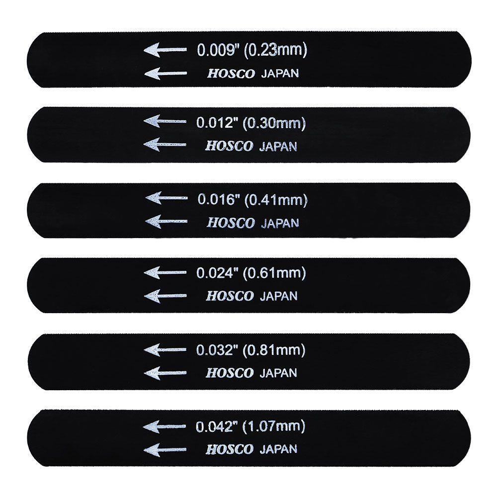 Hosco Black Guitar Nut File Set 009-042 with Magnetic Holder (Electric Guitars)